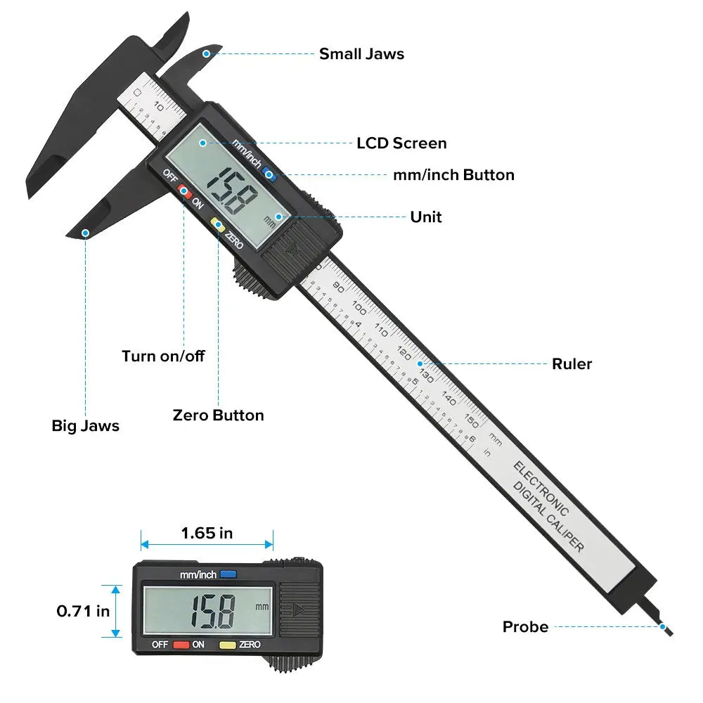 Electronic Digital Caliper Measuring Tool