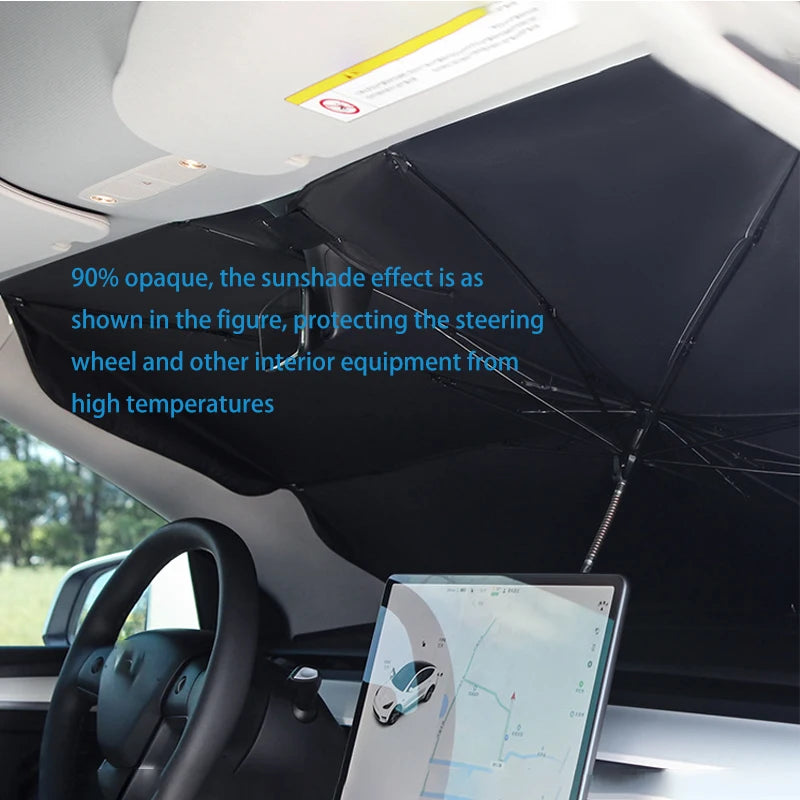 Retractable Car Windshield Sunshade