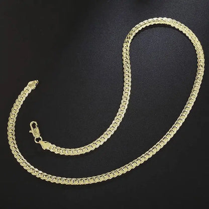 18K Gold/925 Sterling Silver Chain For Men and Women