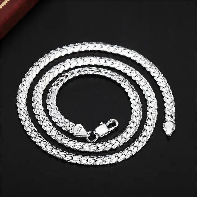 18K Gold/925 Sterling Silver Chain For Men and Women